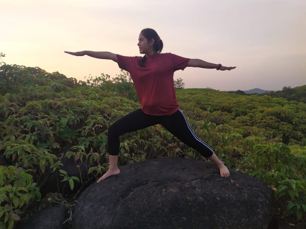 Warrior pose (Virabhadrasana)